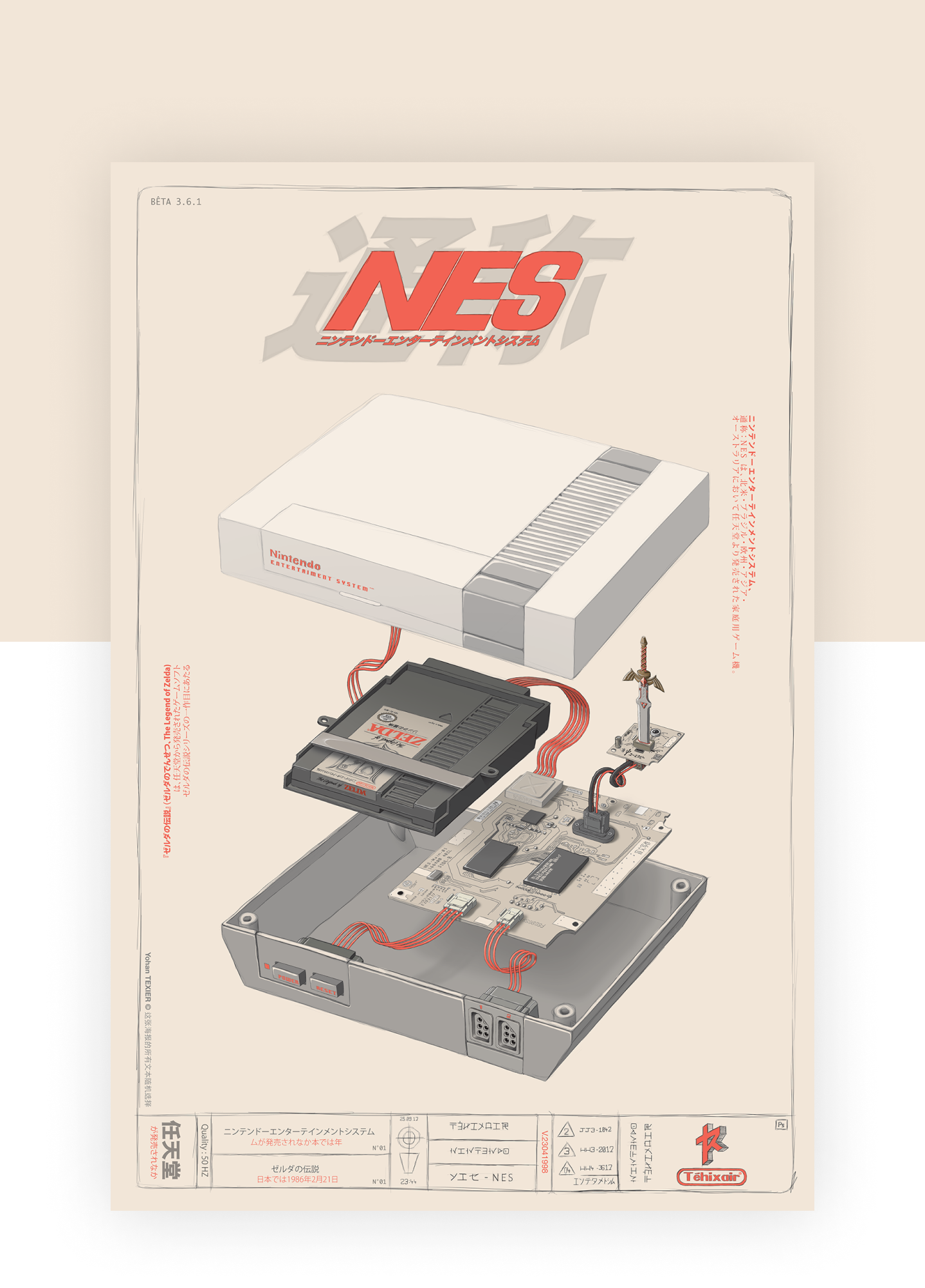 Poster d'une Nintendo NES ouverte